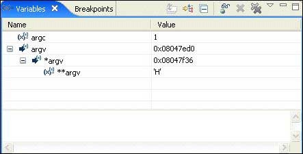 Variables view